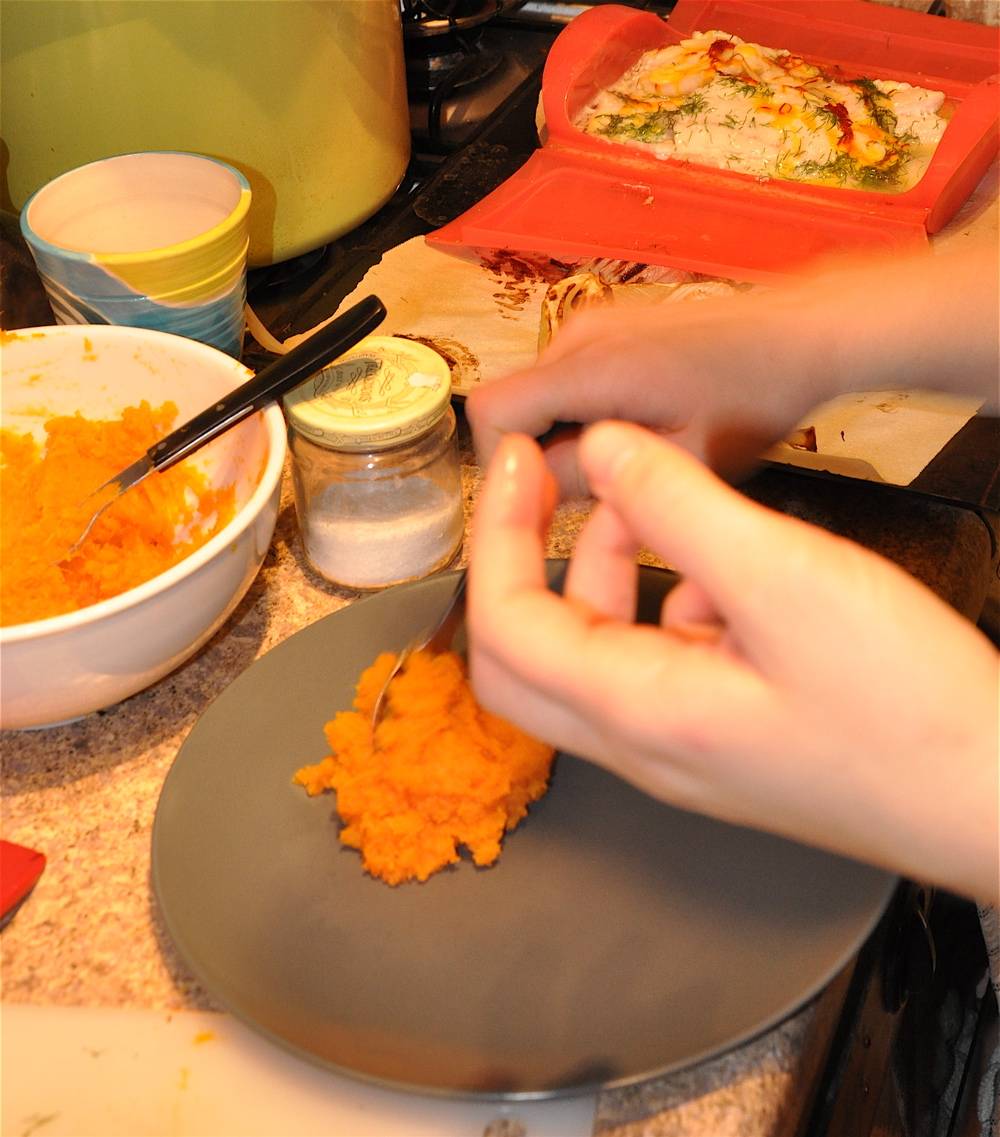 Orange Saffron Mashed Sweet Potatoes