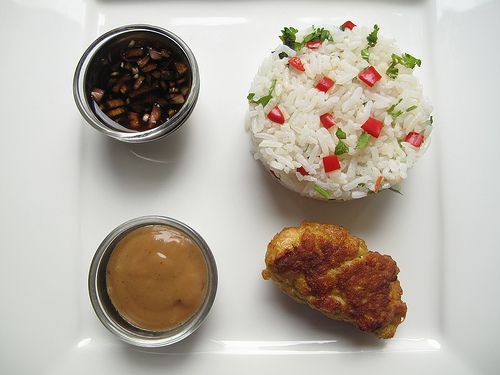 Peanut Butter Aioli with 'Thai' Chicken Satays