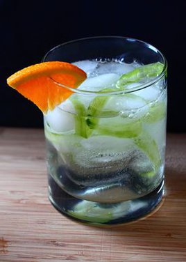 Orange, Cucumber & Lemon Thyme Italian Soda 
