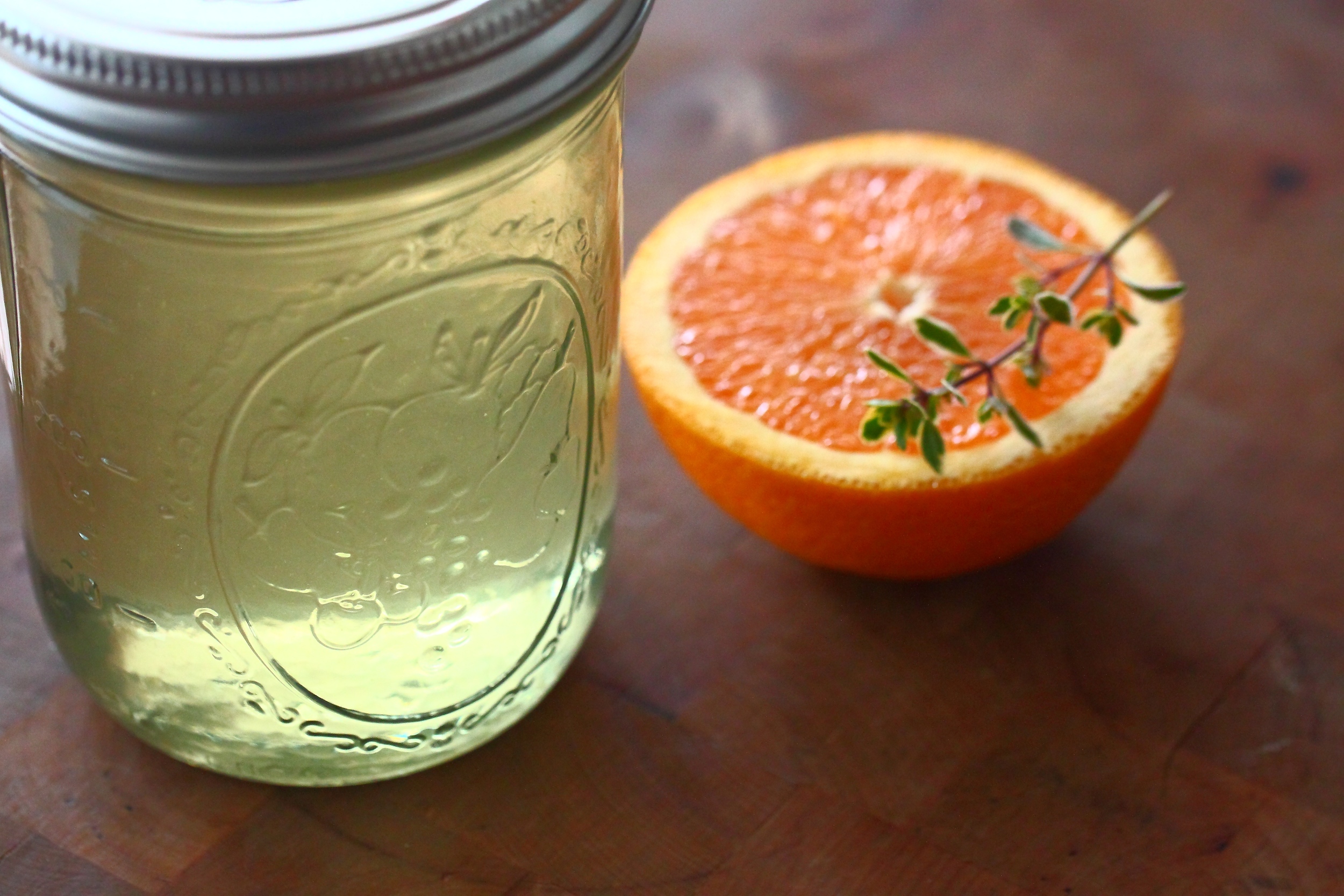 Orange, Cucumber & Lemon Thyme Italian Soda 