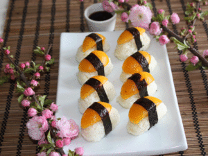 Apricot Sashimi and Orange Dipping Sauce