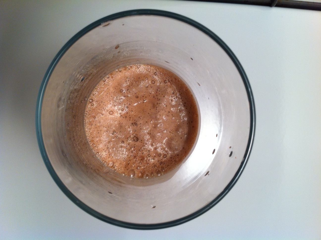 The easiest chocolate Frappe' with a nutmeg twist