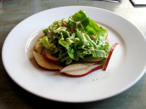 Boston Greens with Tarragon Buttermilk Dressing, Red Pears, and Toasted Hazelnuts