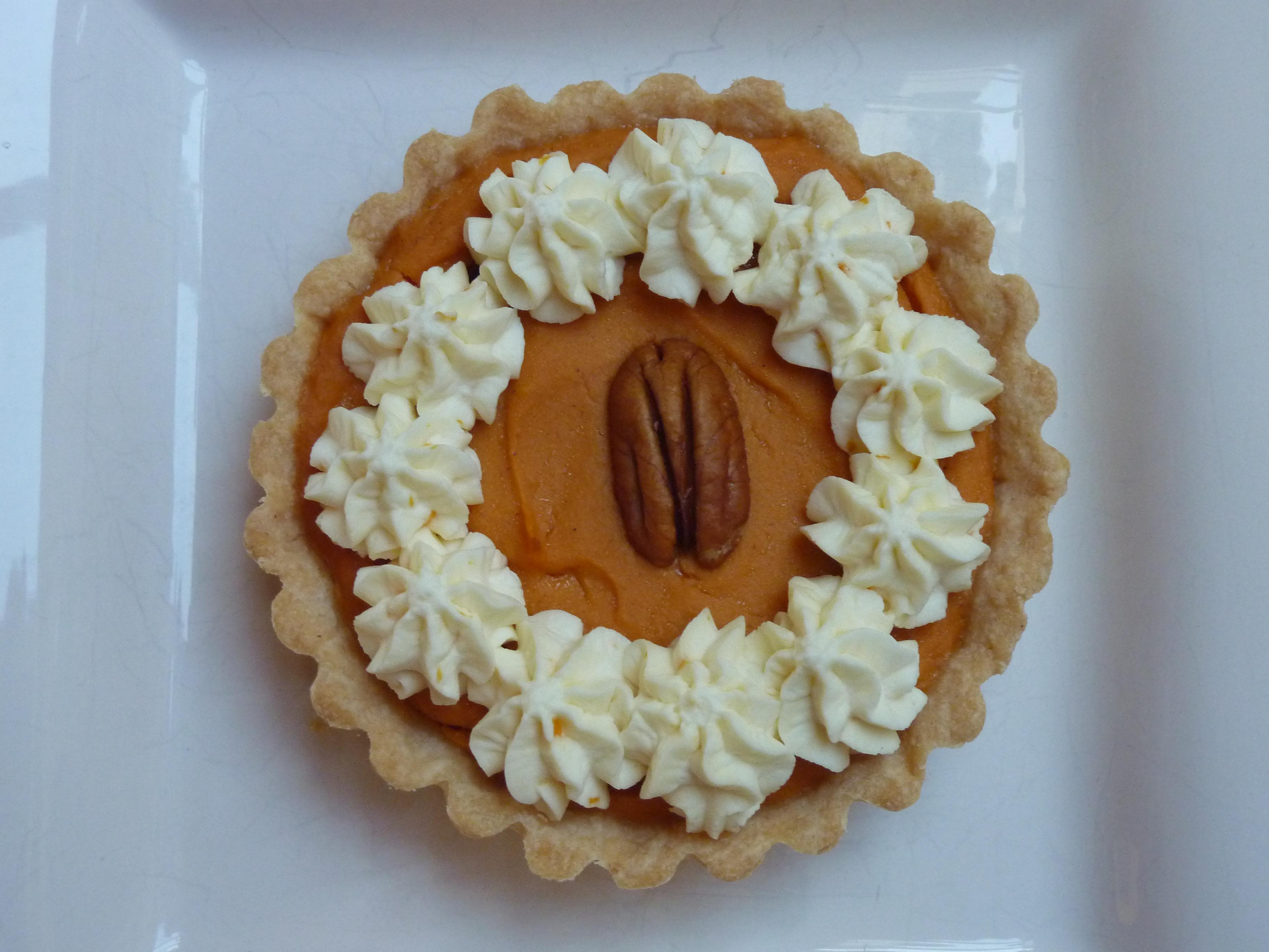 Sweet Potato Rum Tart with Rum Whipped Cream