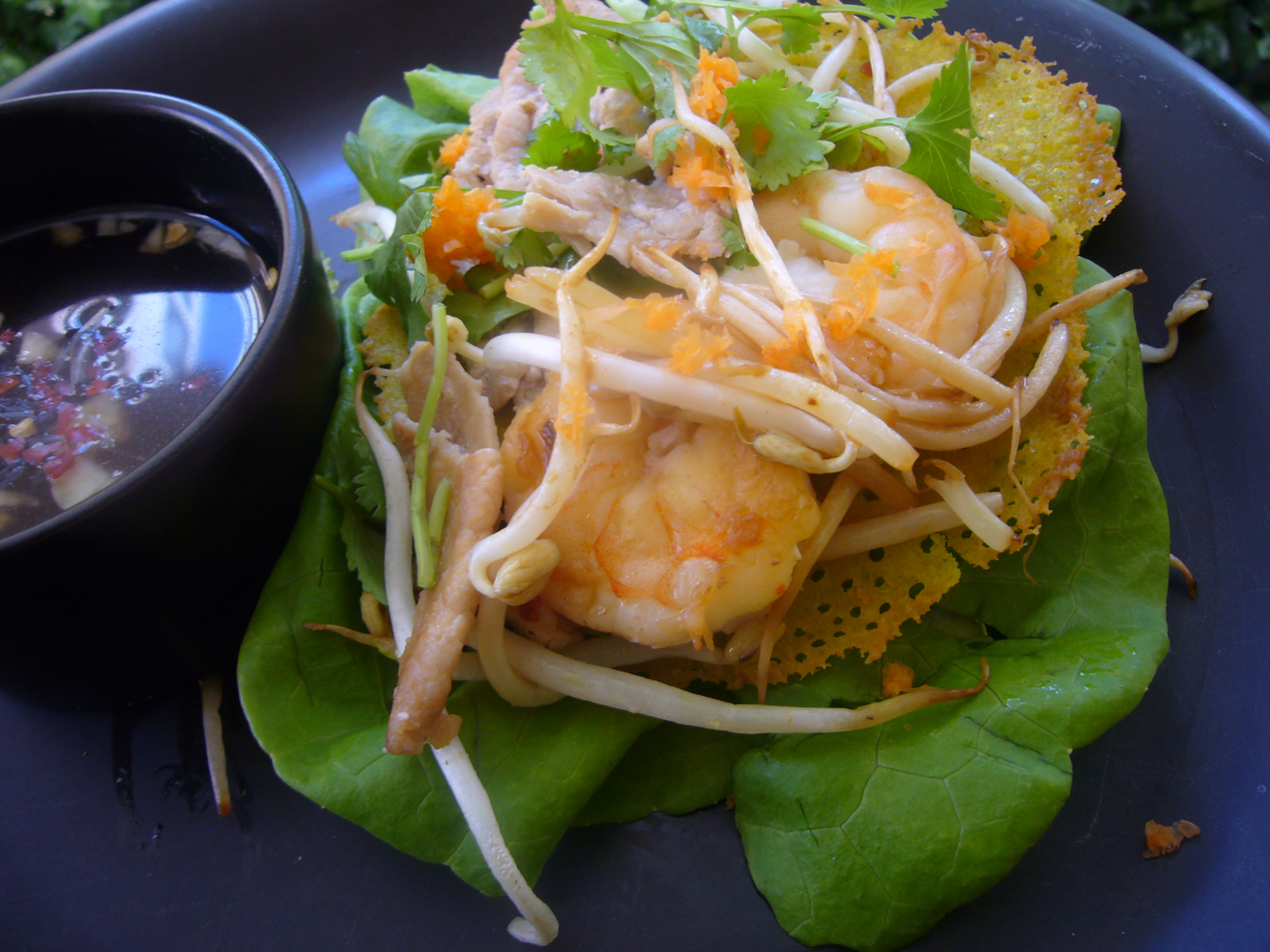 Bánh Xèo - Vietnamese Crepes with Nuoc Cham Dipping Sauce
