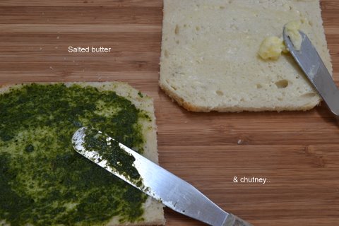vegetable & chutney sandwich