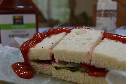 vegetable & chutney sandwich