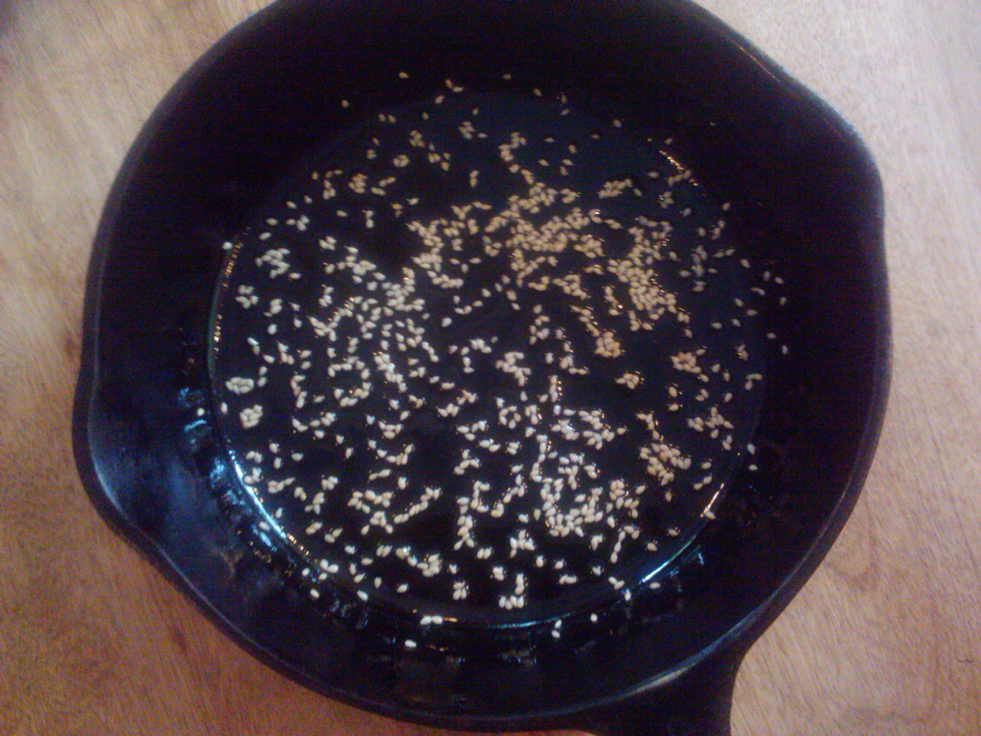 Socca with Sesame and Cilantro
