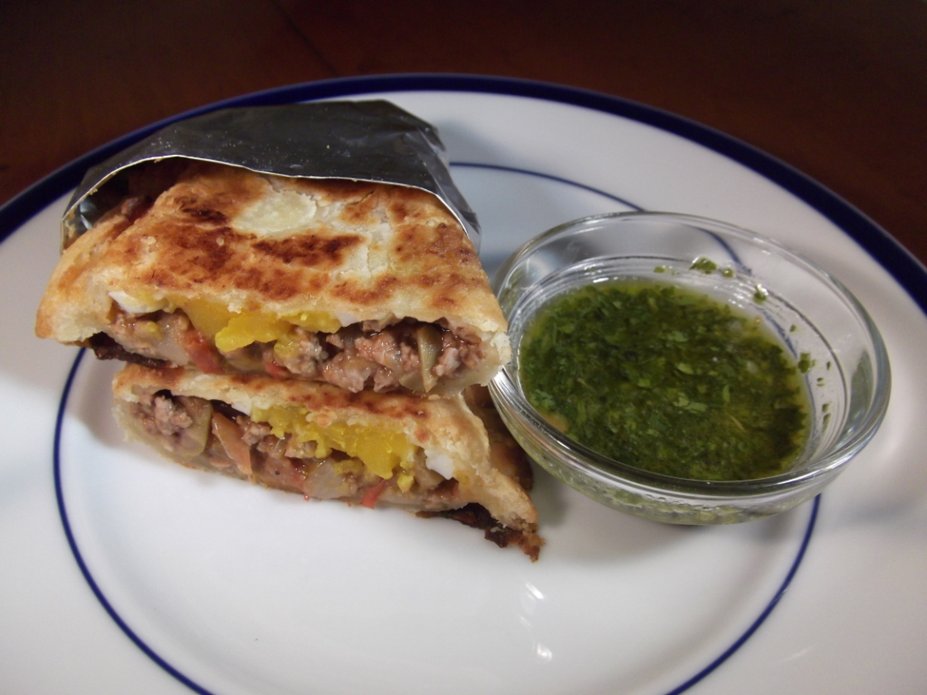 Lamb Empanadas with Chimichurri Sauce