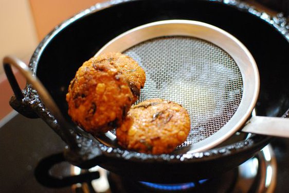parippu vada or dal vada a common street food of Kerala