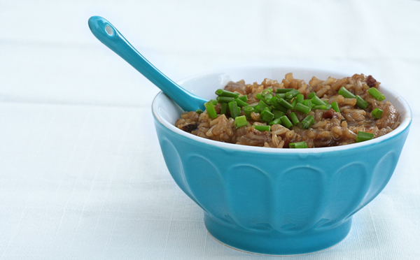 Bacon Brown Rice Risotto