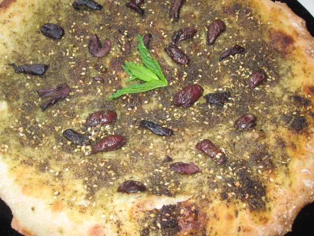 Za'atar Pizza with Kalamata Olives