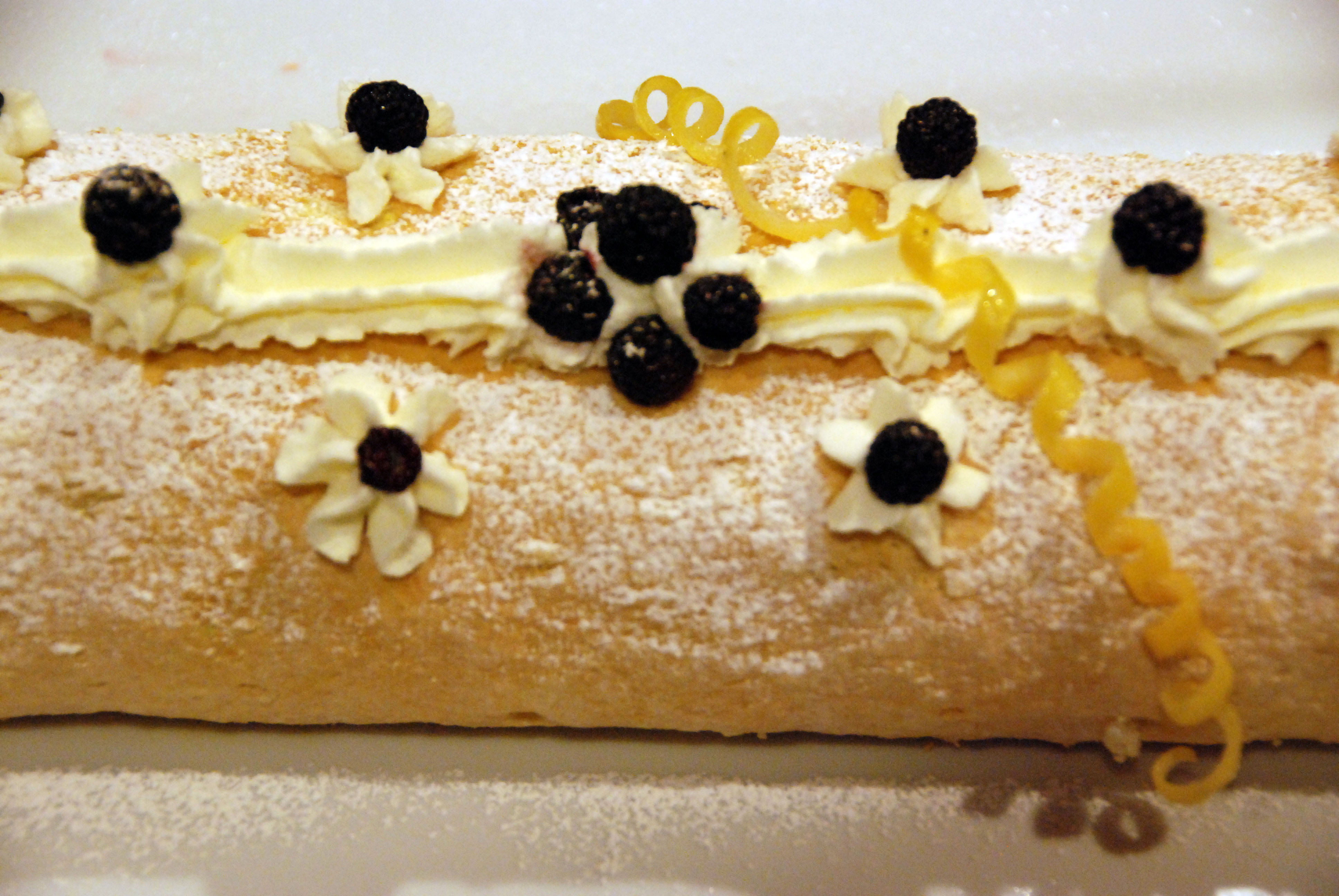 Luscious Lemon Cream Roll with Summer Berries 