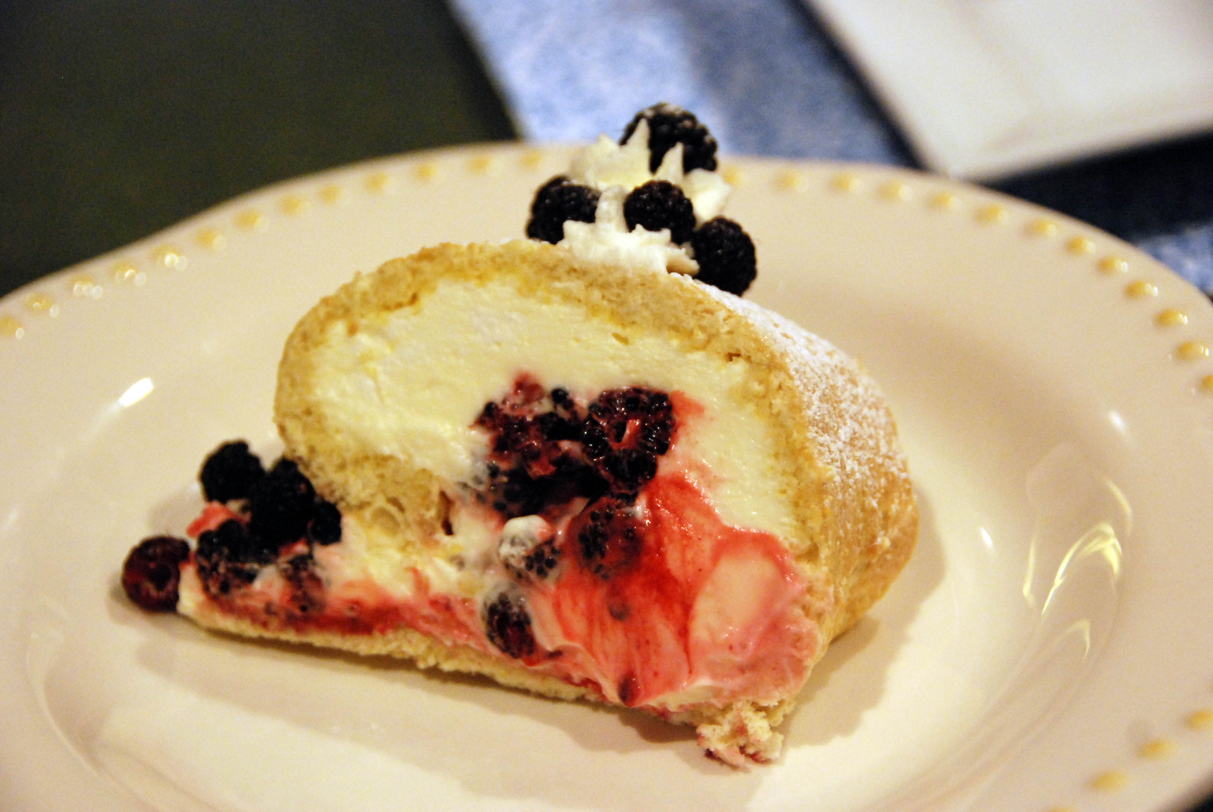 Luscious Lemon Cream Roll with Summer Berries 