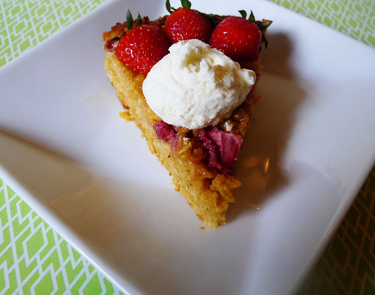 Strawberry Goat Cheese Oat Pie with Whipped Goat Cheese