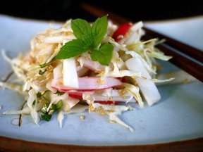 Baby salad turnip, radish and sesame