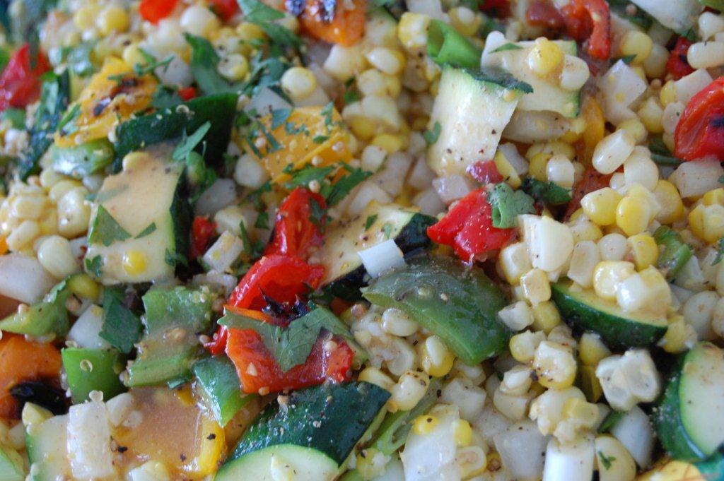 Picnic Party Fresh Corn and Grilled Vegetable Salad
