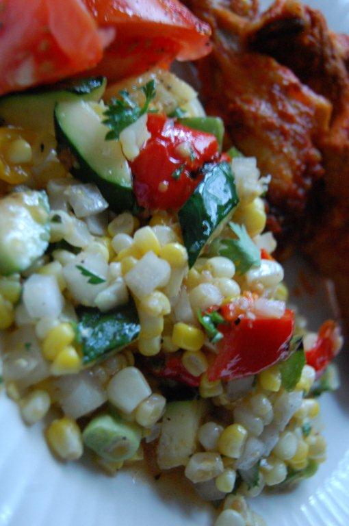 Picnic Party Fresh Corn and Grilled Vegetable Salad