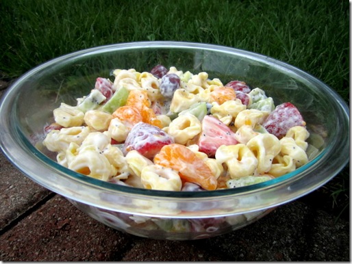 Creamy Fruit & Tortellini Salad