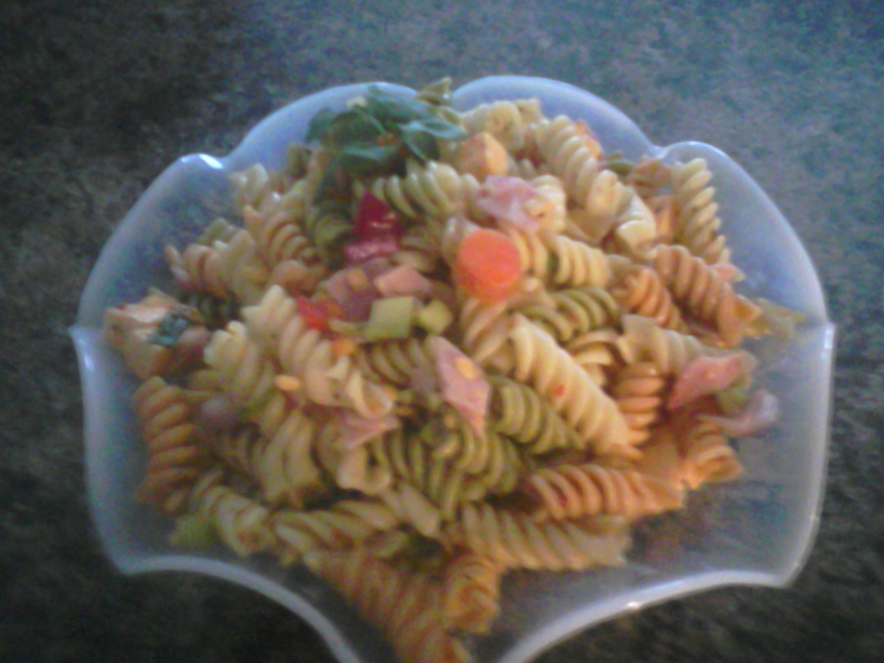 Pasta Salad with Ham, and Cheese