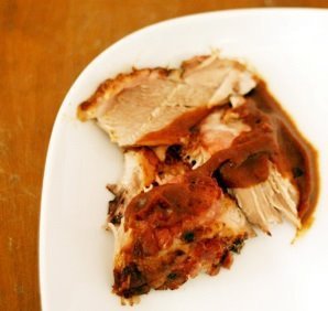 Slow Roasted Pork Shoulder with Pear Cider