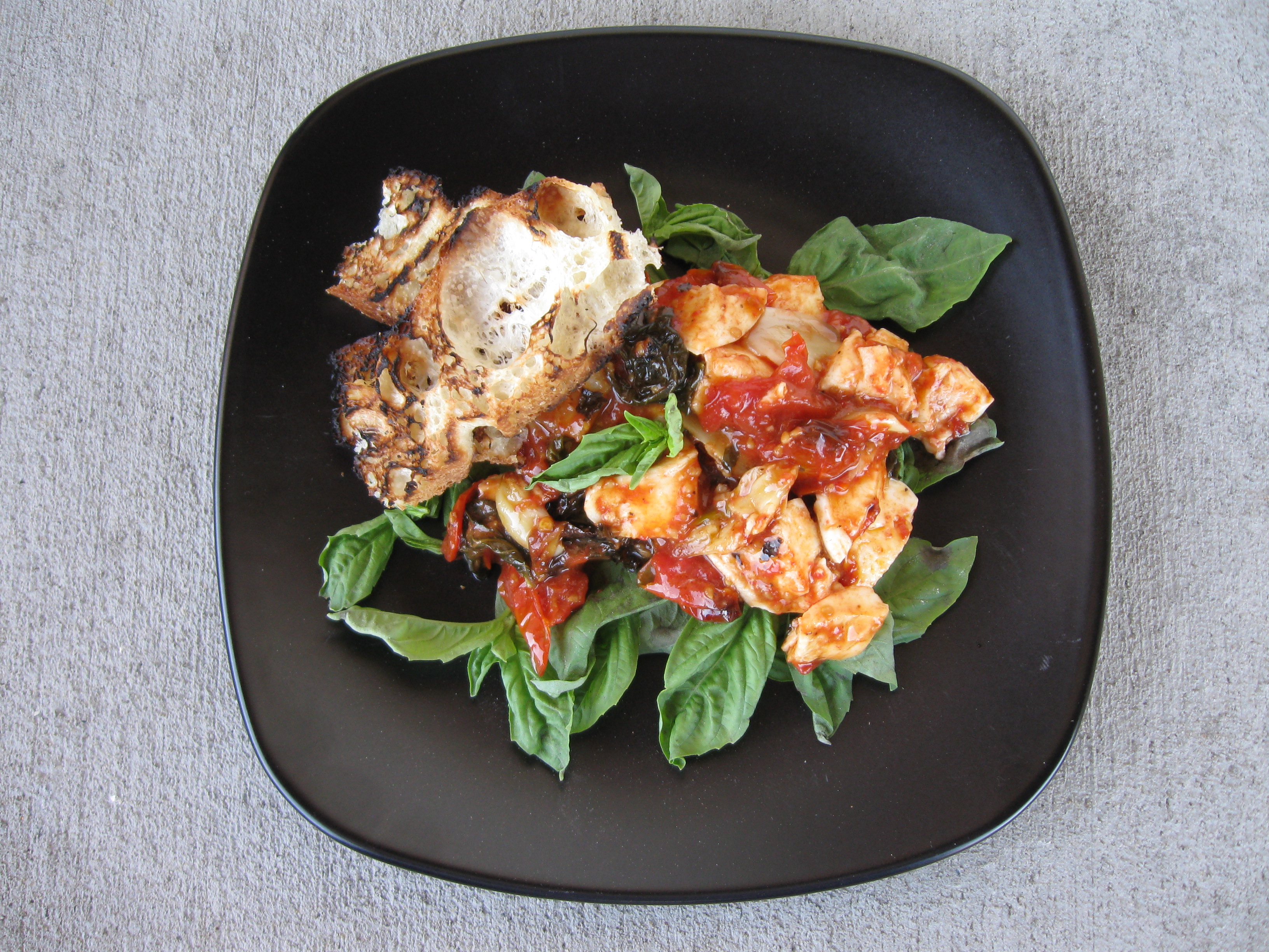 Roasted Tomato-Basil Caprese
