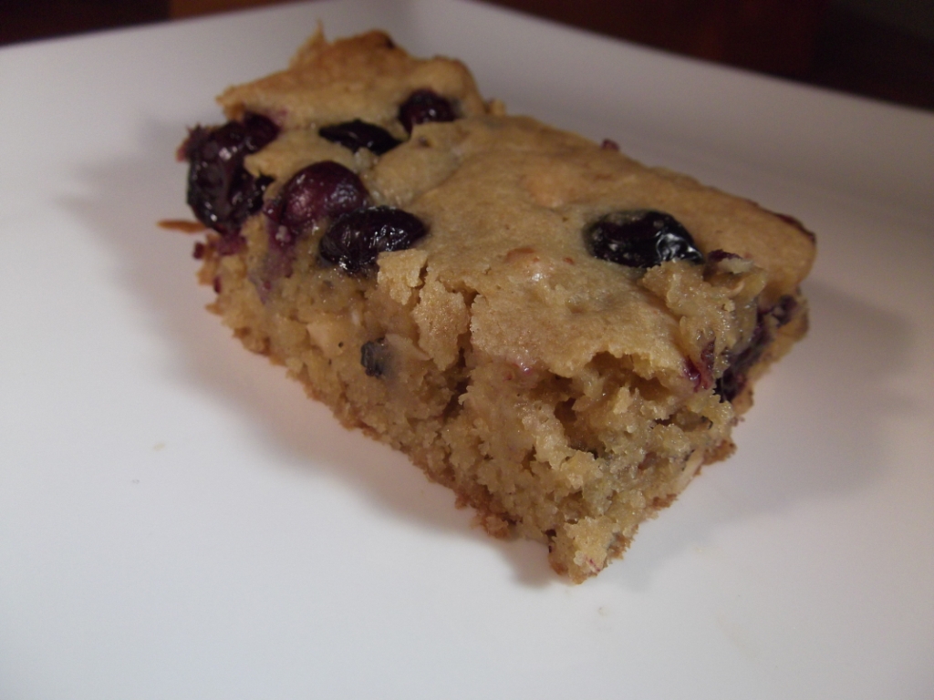 Blueberry Macadamia Blondies
