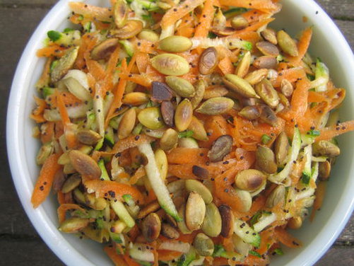Carrot and Zucchini Salad with Seeds