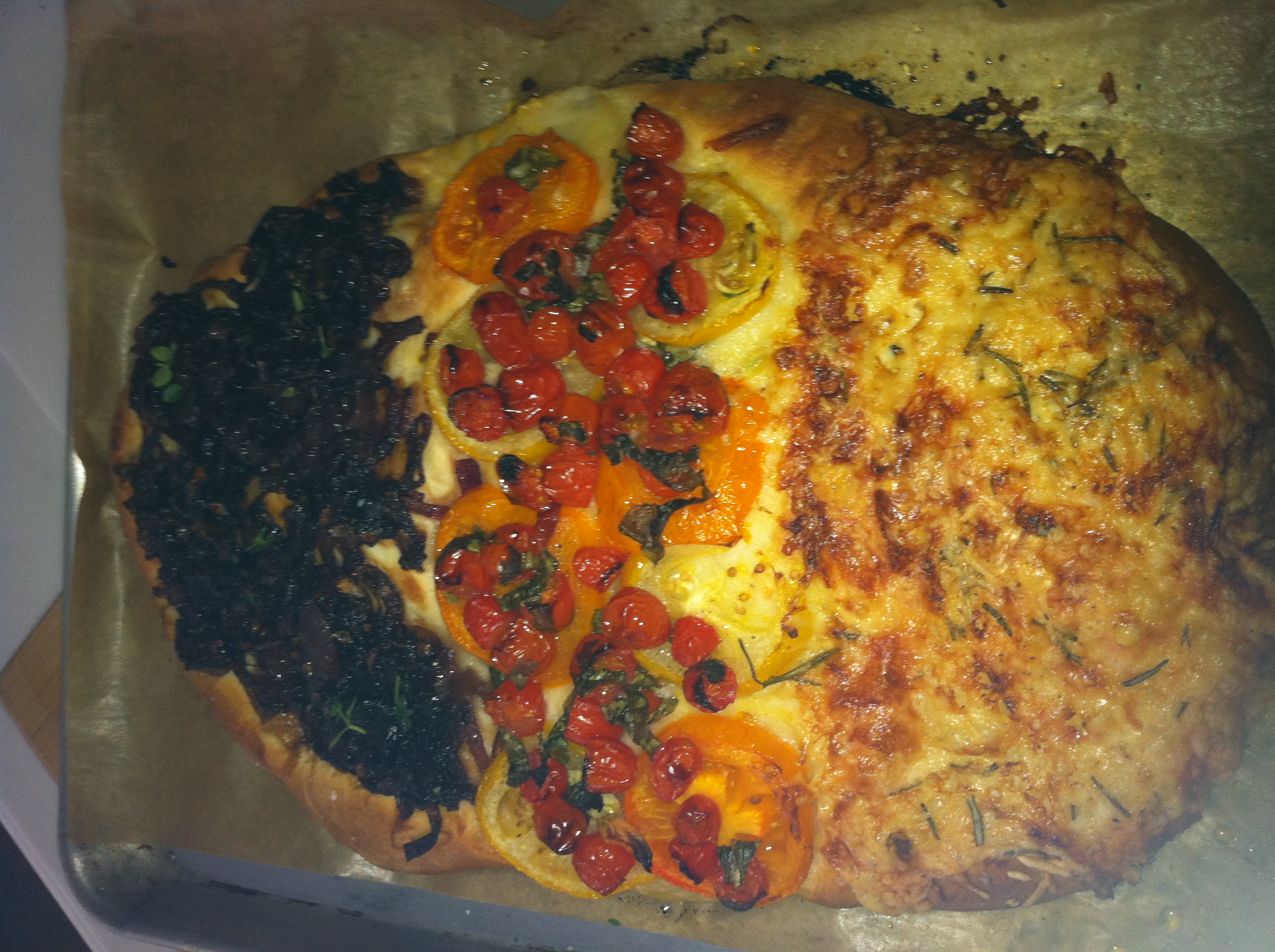 Three-flavor Focaccia
