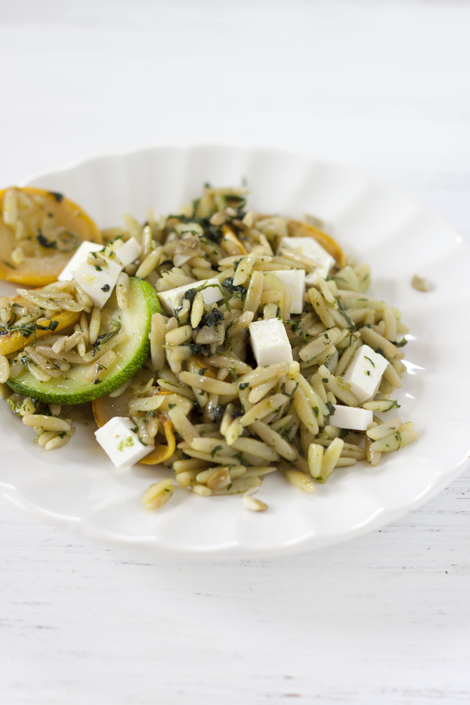 Orzo with mixed herb pistou