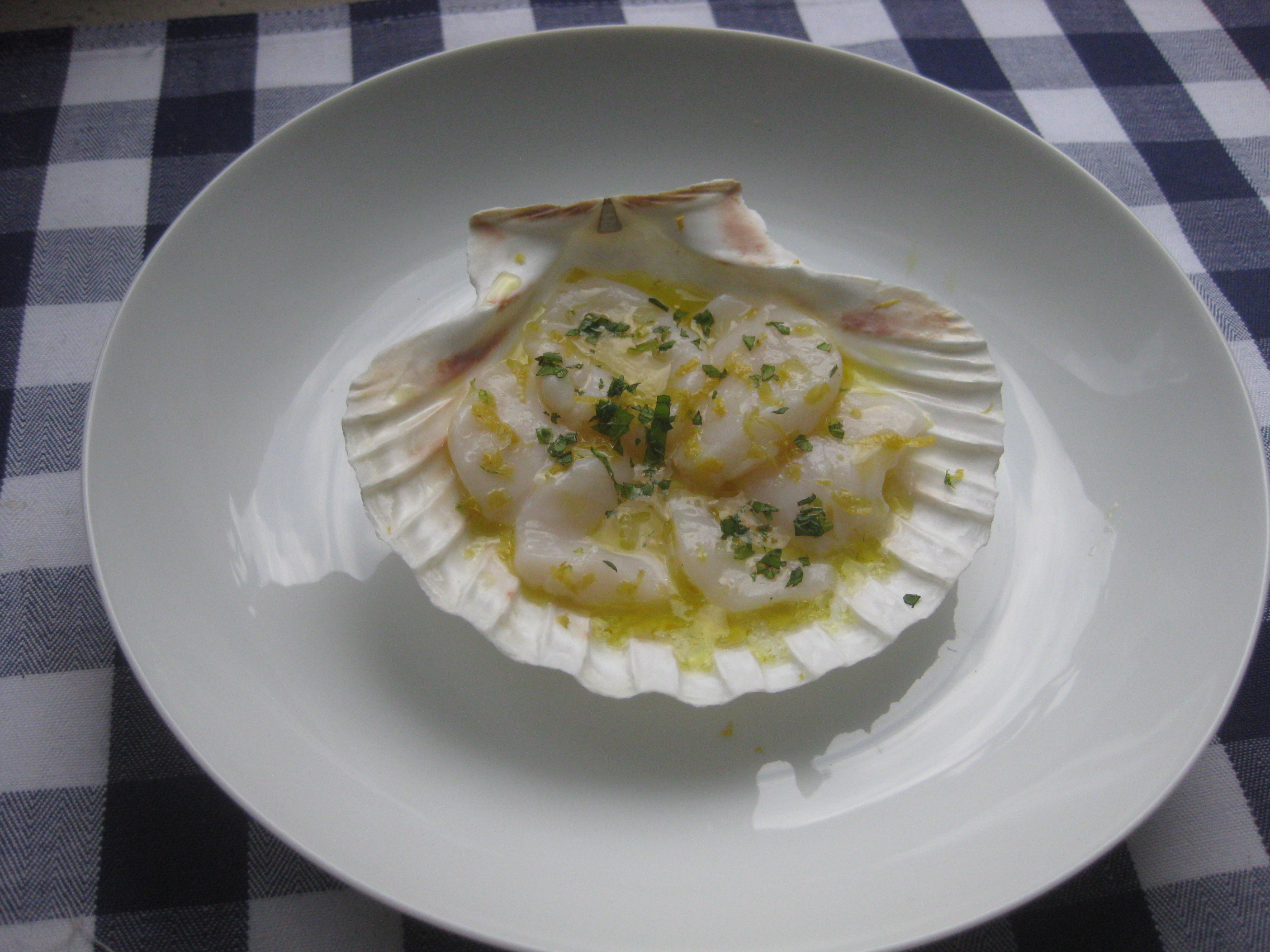 Scallop Crudo with Citrus, Mint and Sea Salt