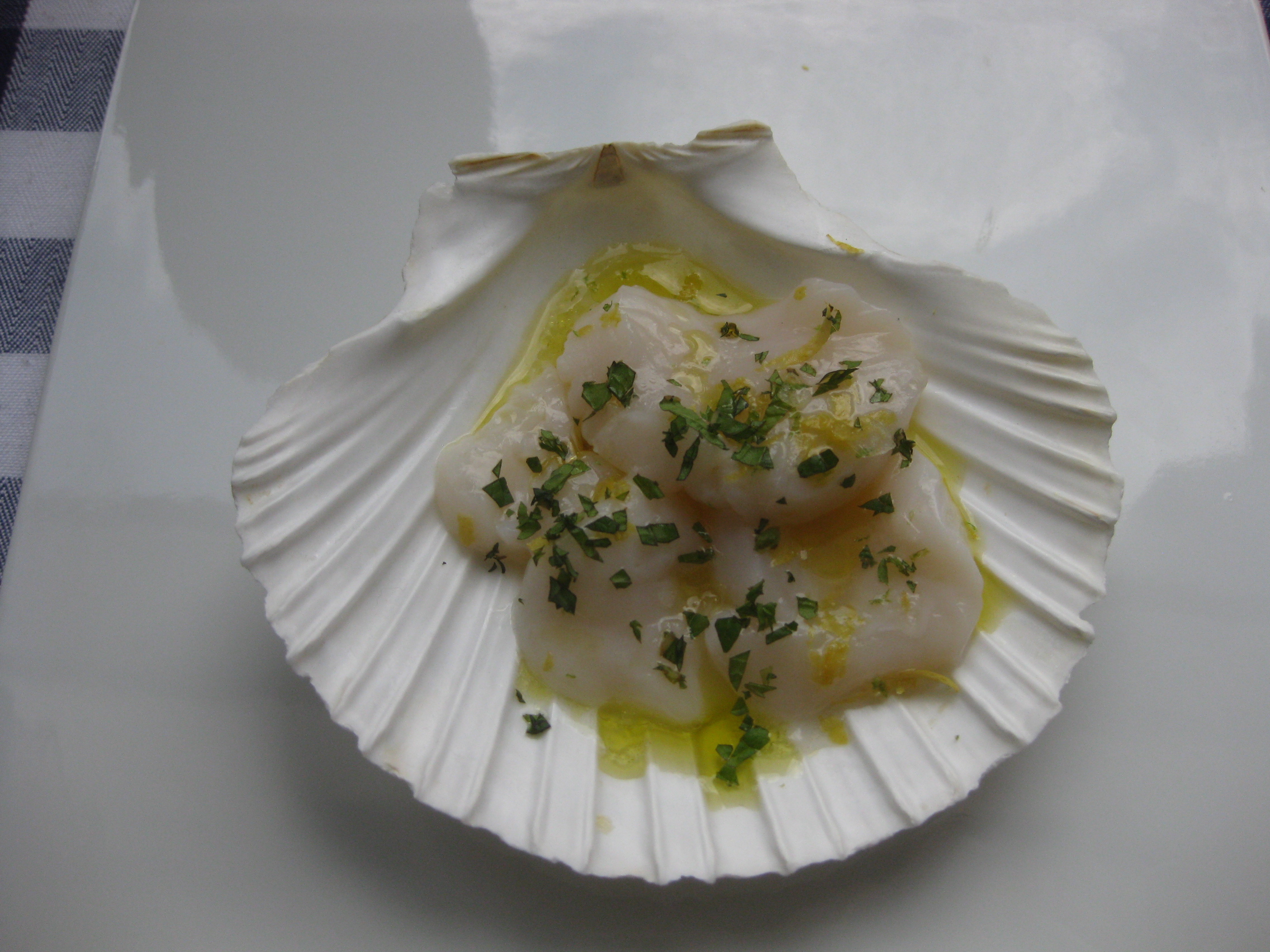Scallop Crudo with Citrus, Mint and Sea Salt