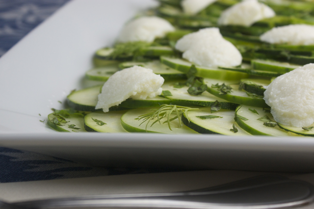 Zucchini & Cucumber 'Beat the Heat' Carpaccio 