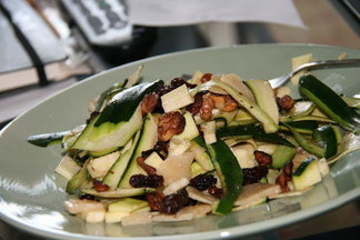 Zucchini Ribbon Salad with Parmigiano and Raisins