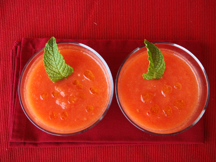 Watermelon and Tomato Gazpacho