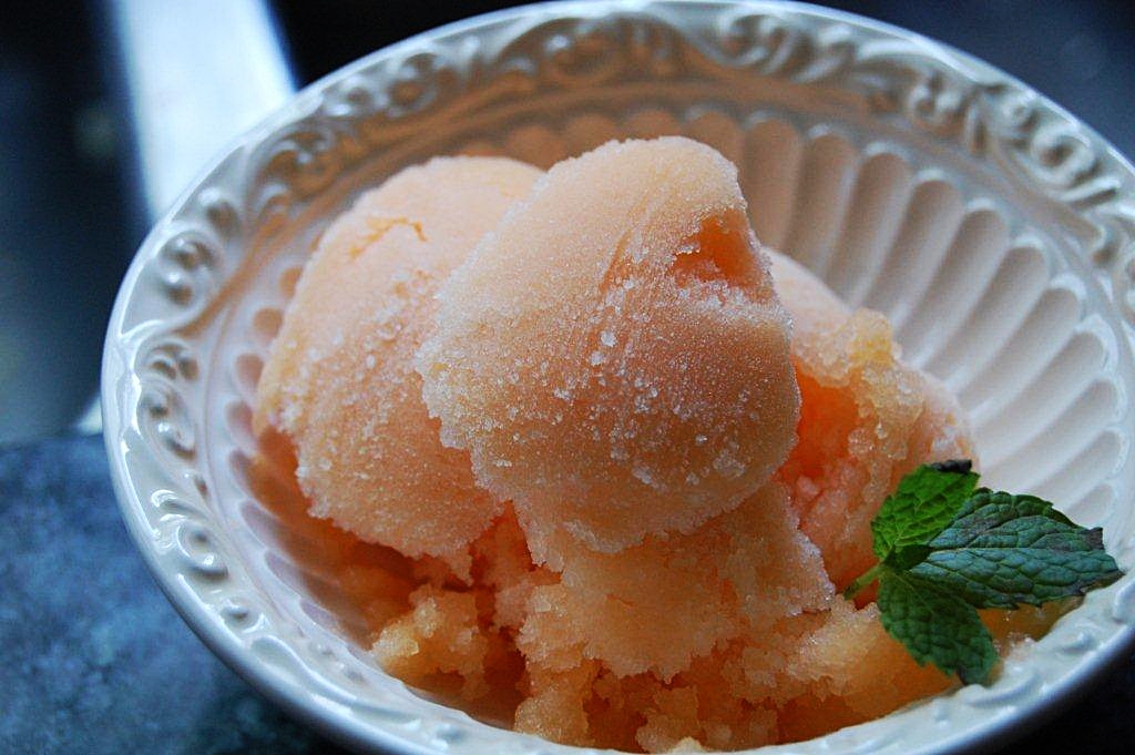 Meyer Lemon and Cantaloupe Ice