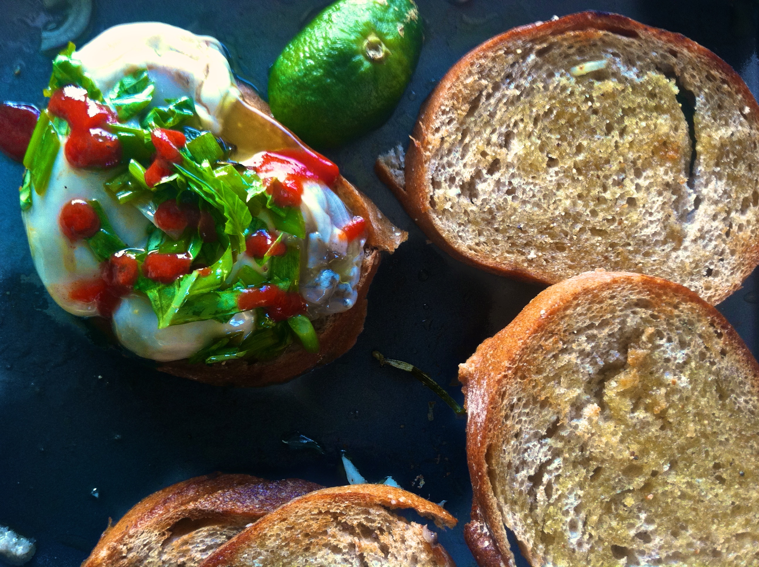 Oyster Bruschetta