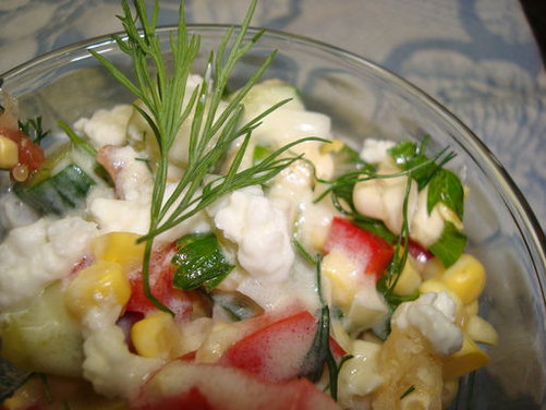 Dilled, Crunchy Sweet-Corn Salad with Buttermilk Dressing