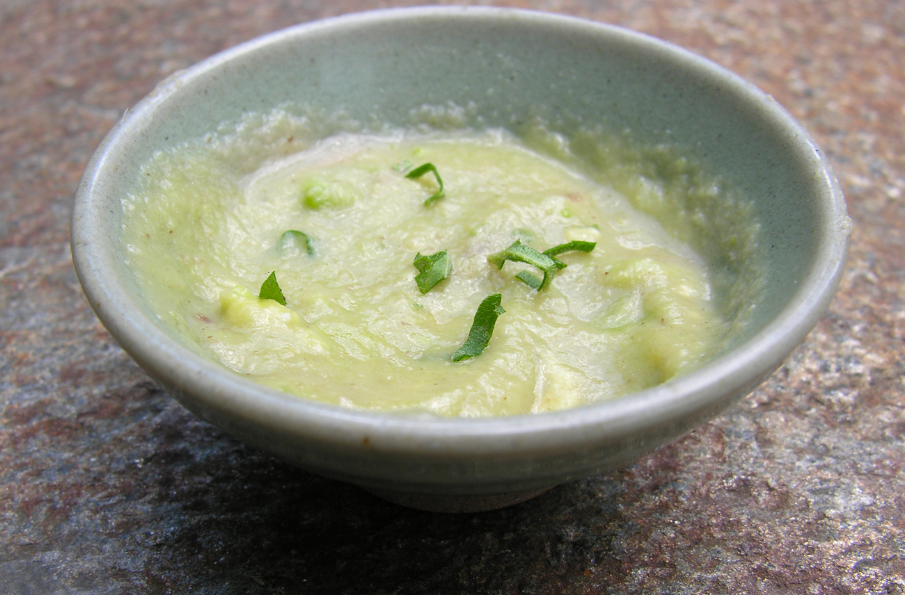 Portrait of a soup in cream