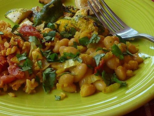 Curried Coconut Canary Beans
