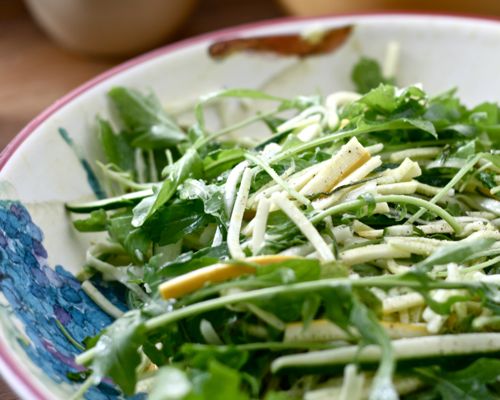 Raw Zucchini Salad with Lemon Vinaigrette