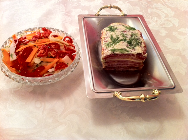 Cold Cuts Terrine with Fennel and Carrots Salad