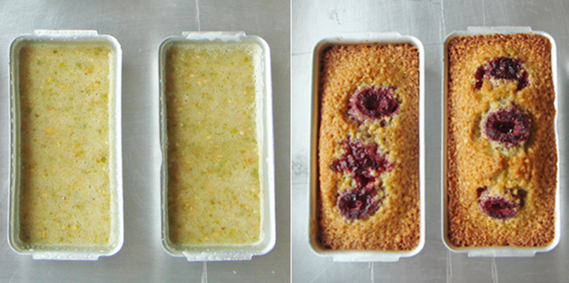 Pistachio and Rose Water Financiers with Raspberries