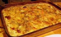 Sweet Potato Gratin with Homemade Raspberry Nectar.