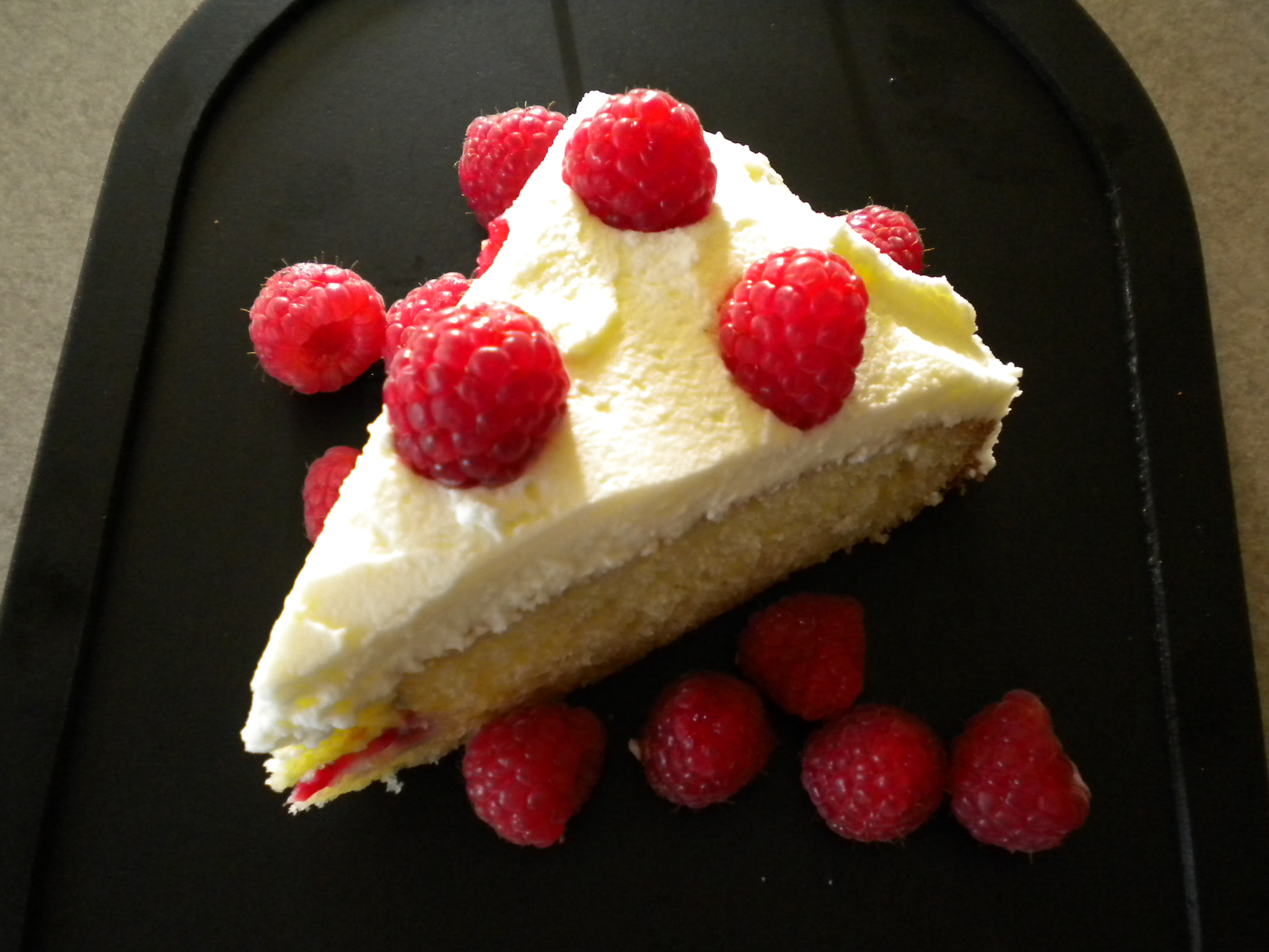 Raspberry Almond Cream Cake