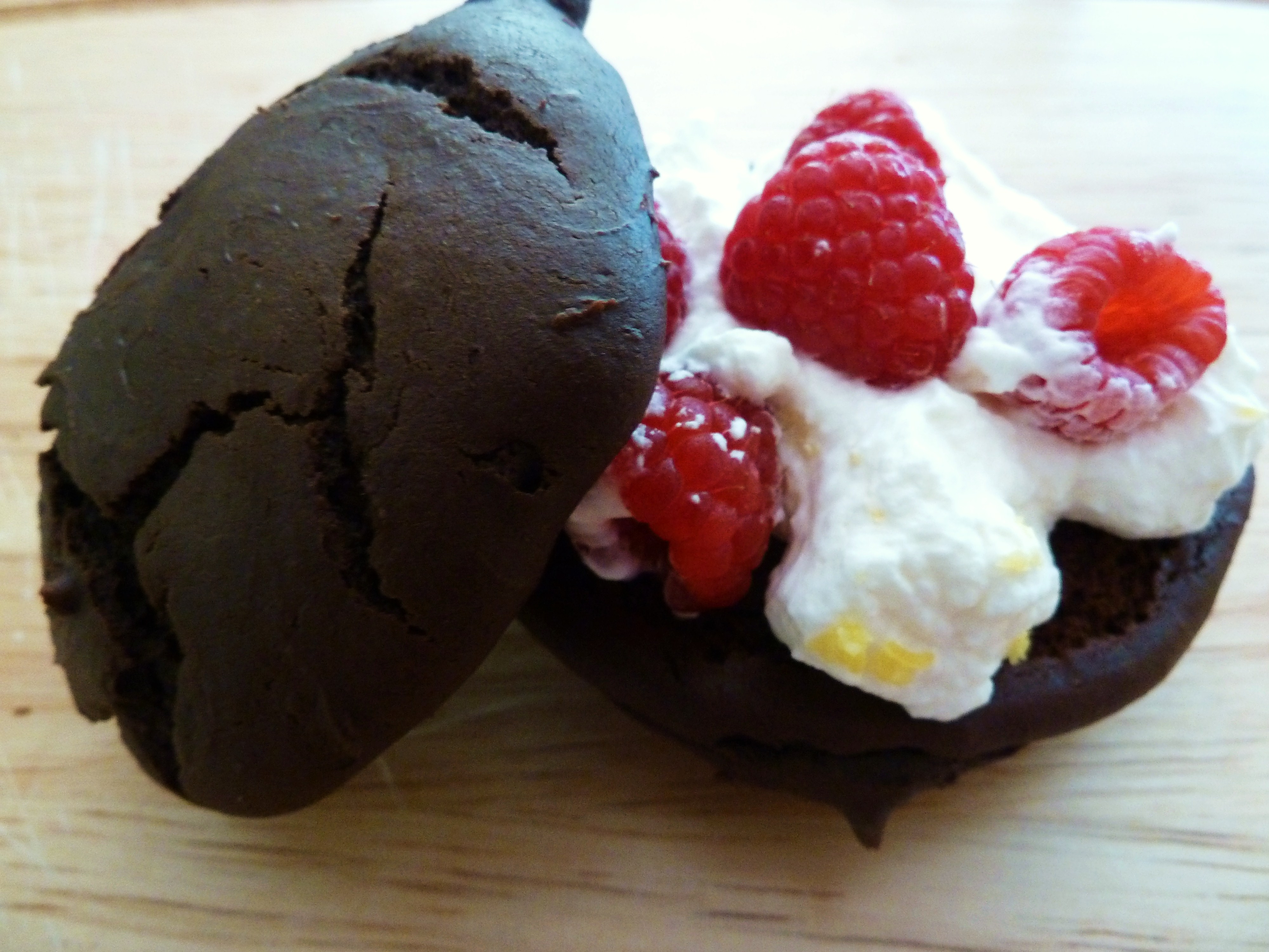 Whoopie Pies with Raspberries and Lemon-Scented Cream