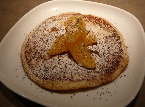 Orange Pancakes with Poppy Seeds
