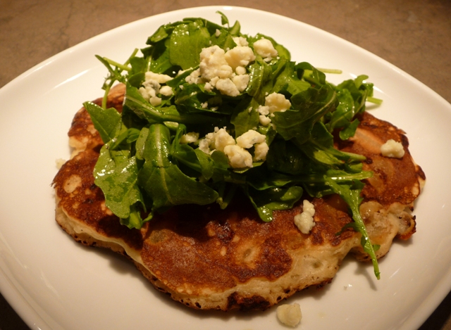 Pancakes with Carmelized Pears and Gorgonzola