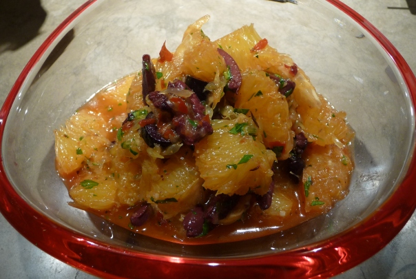 Salad of Oranges and Black Olive
