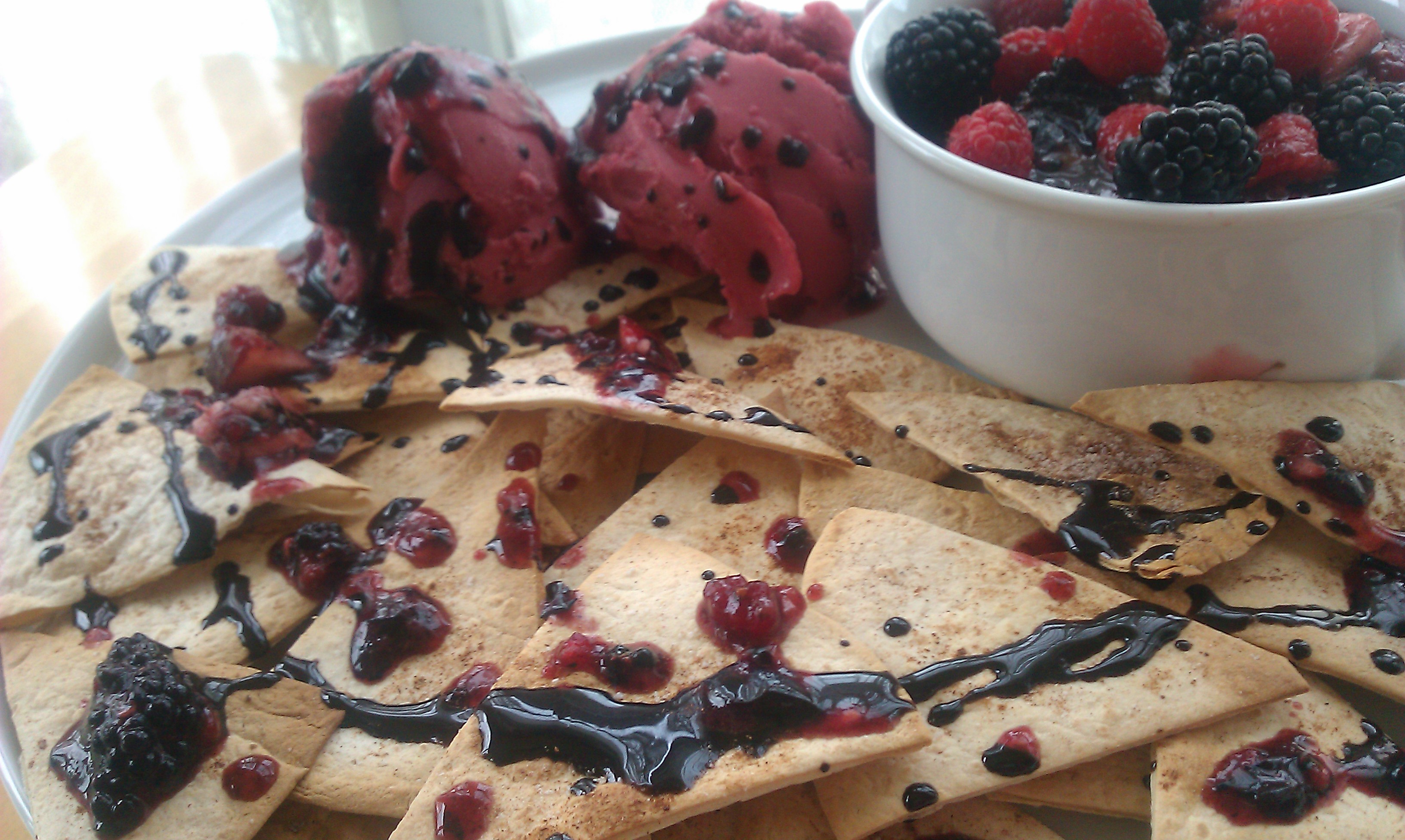 Prince's "Raspberry SorBeret" or just call it Dessert Nachos with Fruit Salsa